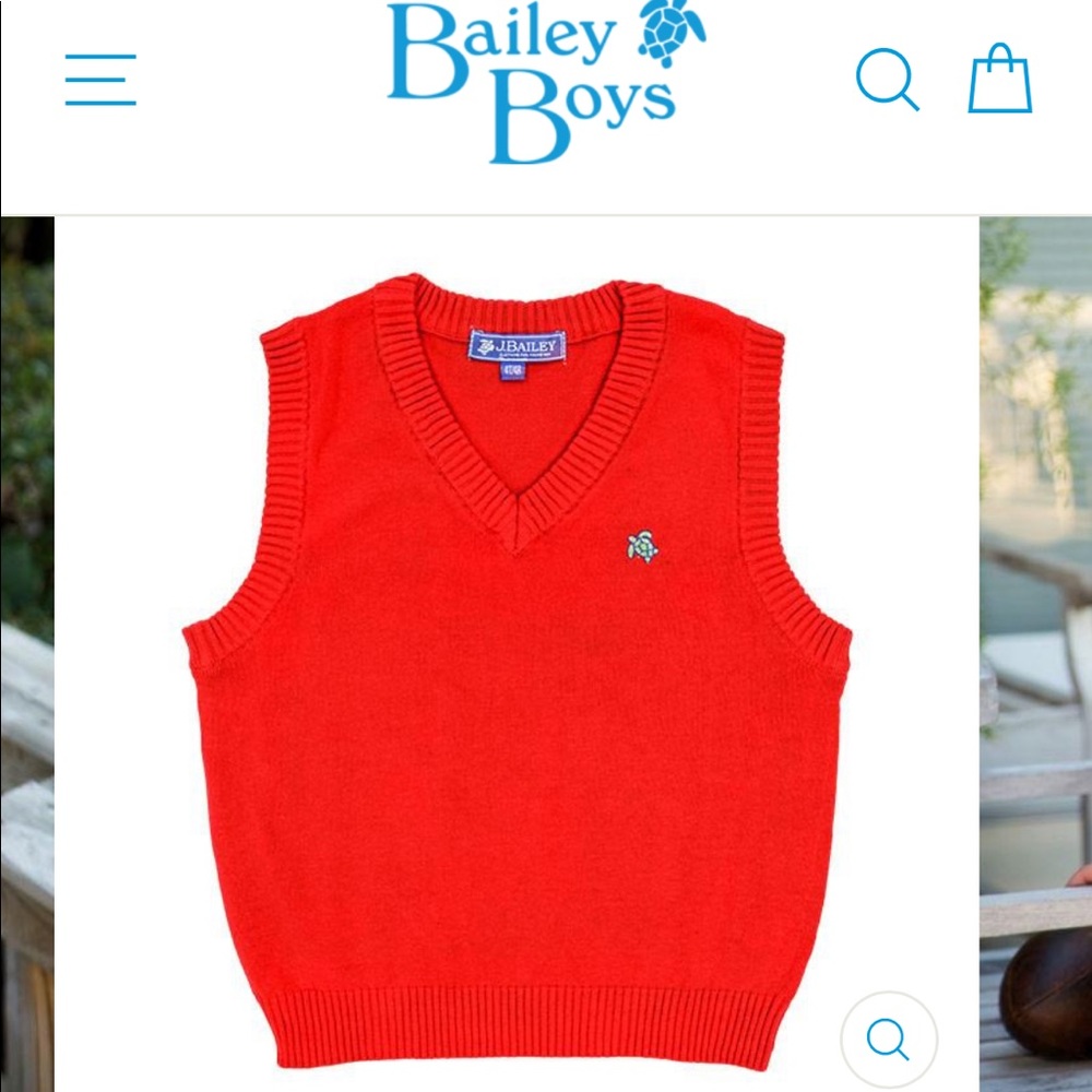 J Bailey red sweater vest size 4T/4R
